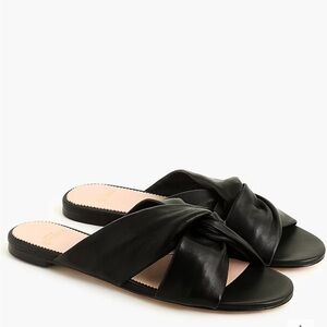 Jcrew Twisted-knot Sandals in Soft Leather